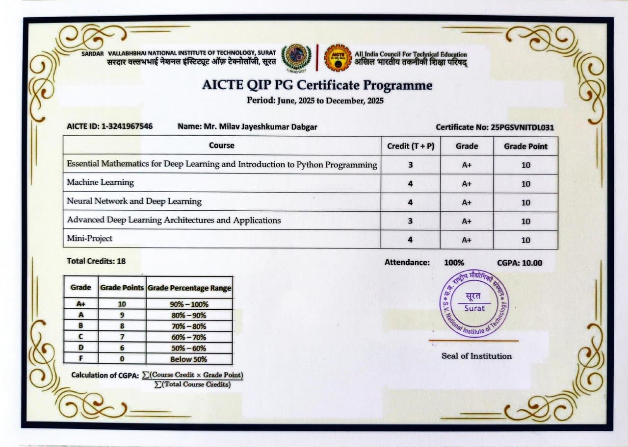 AICTE QIP Deep Learning Certification, Quantum Computing FDP & Industrial Training (2)
